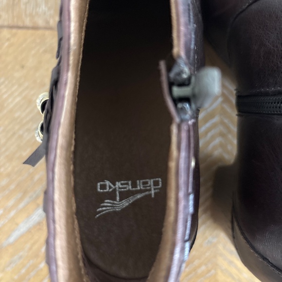 NWOT Dansko Brown Leather Dabney Ankle Boots Sz 38 US 7.5-8M - Picture 5 of 6